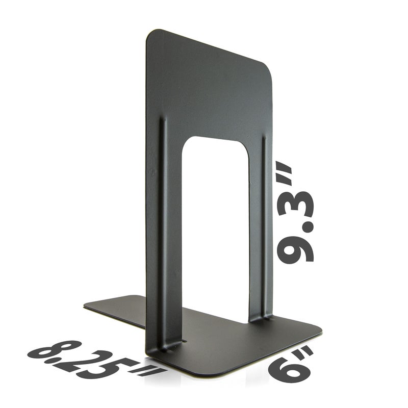 Officemate Non-Skid Bookends, 9â€, Non-Skid Base, Chip Proof Enamel Coating (93051) - Image 2